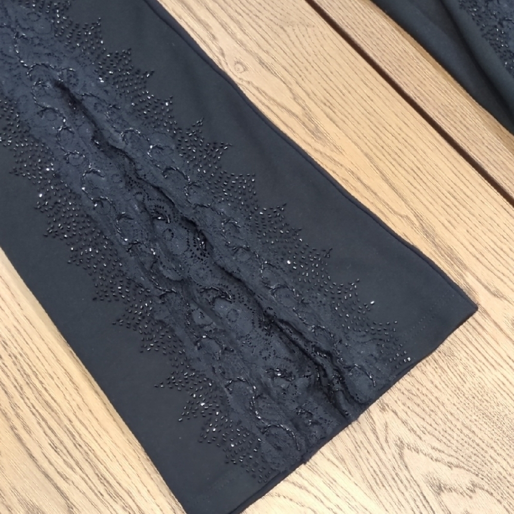 Black Kids Bottoms with Lace Detail
